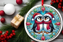 Round Christmas Ornament Sublimation|Clipart Product Image 1