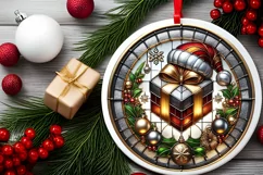 Round Christmas Ornament Sublimation|Clipart Product Image 2