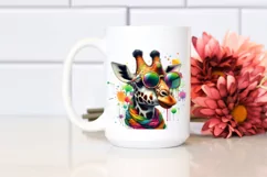 Colorful Quirky Giraffe Sunglasses Clipart Product Image 2