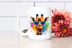 Colorful Quirky Giraffe Sunglasses Clipart Product Image 2
