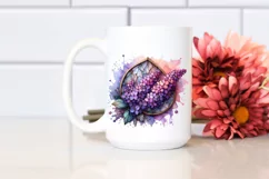 Abstract Wooden Stained Lilac | Watercolor Splash Product Image 2