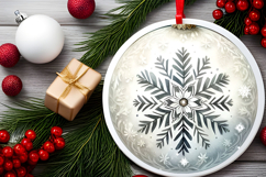 Round Christmass Ornament PNG Product Image 2