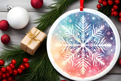 Round Christmass Ornament PNG Product Image 2