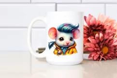 Vibrant Baby Mouse with Cool Haircut PNG Product Image 2