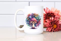 Colorful Magical Celestial Mushroom | Clipart Product Image 2