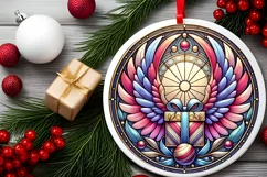 Round Christmas Ornament Sublimation|Clipart Product Image 2