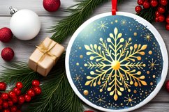 Round Christmas Ornament Sublimation|Clipart Product Image 2