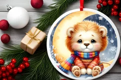 Digital Painting Vintage Baby Lion on Moon Product Image 2
