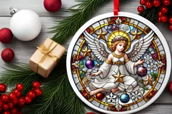 Round Christmas Ornament Sublimation|Clipart Product Image 1