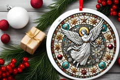 Round Christmas Ornament Sublimation|Clipart Product Image 1