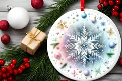 Round Christmas Ornament Sublimation|Clipart Product Image 2