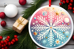 Round Christmass Ornament PNG Product Image 2