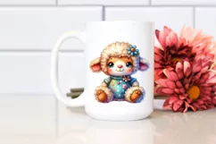 Colorful Plush Lamb Watercolor Sticker Product Image 2