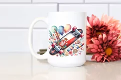 Whimsical Skateboard Oilish Funny Watercolor Balloons Product Image 2