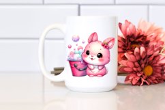 Vibrant Pink-ish Cute Rabbit Clipart Product Image 2