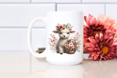 Detailed Boho Baby Lamb with Blossoms Product Image 2