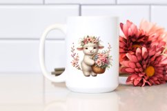 Detailed Boho Baby Lamb with Flowers Product Image 2