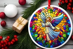 Round Christmas Ornament Sublimation|Clipart Product Image 2