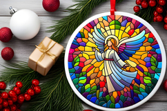 Round Christmass Ornament PNG Product Image 2