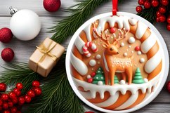 Round Christmas Ornament Sublimation|Clipart Product Image 2