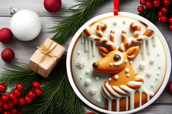 Round Christmas Ornament Sublimation|Clipart Product Image 2