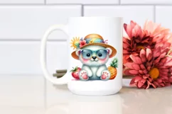 Colorful Polar Bear Baby | Cute Sunglasses Clipart Product Image 2