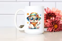 Colorful Polar Bear Baby | Cute Sunglasses Clipart Product Image 2