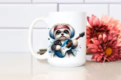 Maltese Rock Star Watercolor | Metalic Insertions Product Image 2