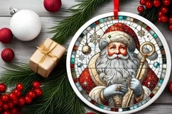 Round Christmas Ornament Sublimation|Clipart Product Image 1
