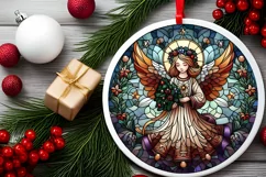 Round Christmas Ornament Sublimation|Clipart Product Image 2