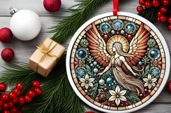 Round Christmas Ornament Sublimation|Clipart Product Image 2