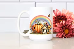 Dog House Pumpkin Rainbow Clipart Product Image 2