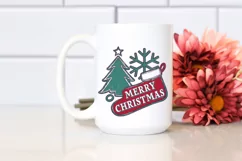 Retro Merry Christmas Clipart PNG Product Image 2