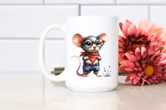 Watercolor Mouse Big Eyes with Bandana | Sublimation | Product Image 2