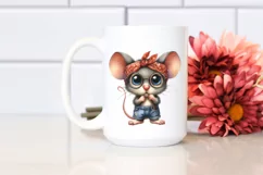 Funny Mouse with Bandana and Fancy es | Sublimation | Product Image 2