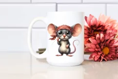 Funny Mouse with Bandana and Fancy es | Sublimation | Product Image 2
