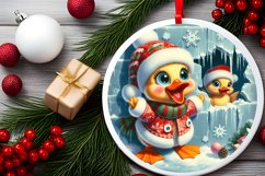 Round Christmas Ornament Sublimation|Clipart Product Image 2