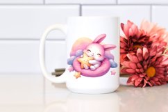 Vibrant Pink-ish Cute Rabbit Clipart Product Image 2