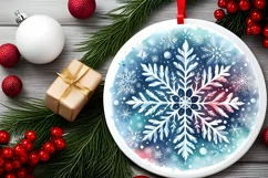 Round Christmas Ornament Sublimation|Clipart Product Image 2