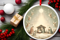 Round Christmass Ornament PNG Product Image 2