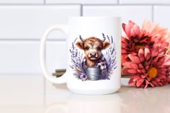 Cute Watercolor Baby Cow | Sublimation | Clipart Product Image 2