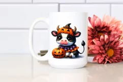 Cute Halloween Baby Cow | Sublimation | Clipart Product Image 2