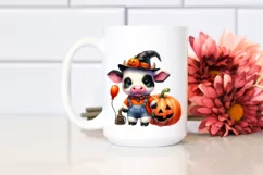 Cute Halloween Baby Cow | Sublimation | Clipart Product Image 2