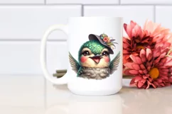 Funny Cute Hummingbird Watercolor Vintage Diva Product Image 2