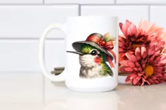 Funny Cute Hummingbird Watercolor Vintage Diva Product Image 2
