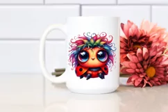 Colorful Baby Ladybug | Crazy Eyes Clipart Product Image 2
