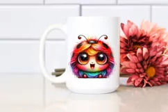 Colorful Watercolor Baby Ladybug | Clipart Product Image 2
