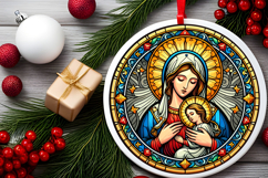 Round Christmass Ornament PNG Product Image 2