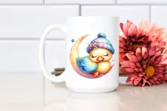 Colorful Baby Duck | Sleeping Moon Clipart Product Image 2