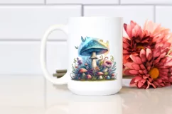 Magical Mushroom Watercolor Splash PNG Product Image 2